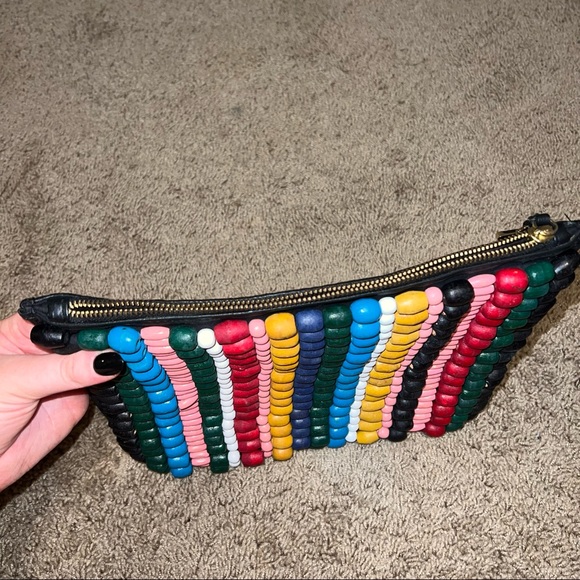 NWOT Hand beaded anthropology clutch bag handbag - Picture 4 of 7